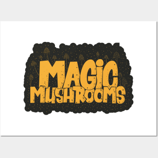 Magic Mushrooms - Psilocybin - Psychedelic Art Posters and Art